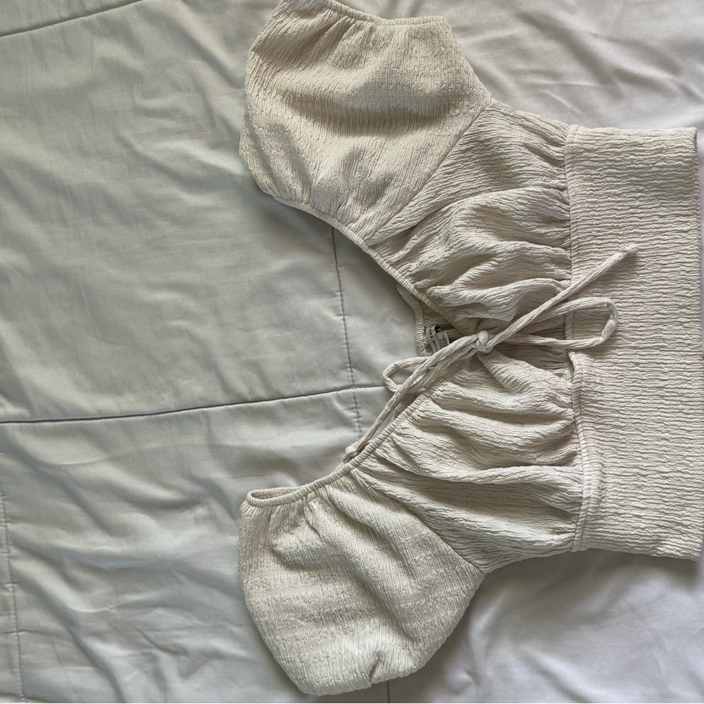 American Eagle Outfitters Textured White Top